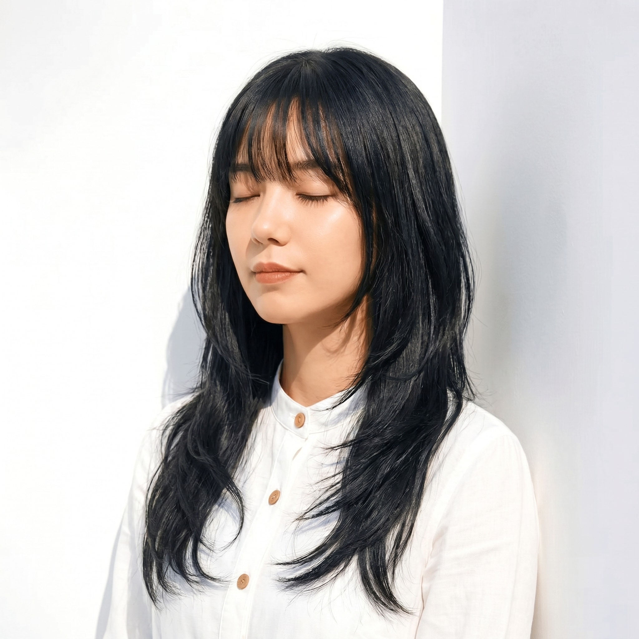 18. ダークグレー×ミディアムレイヤー: 深みのある色で動きを引き締める