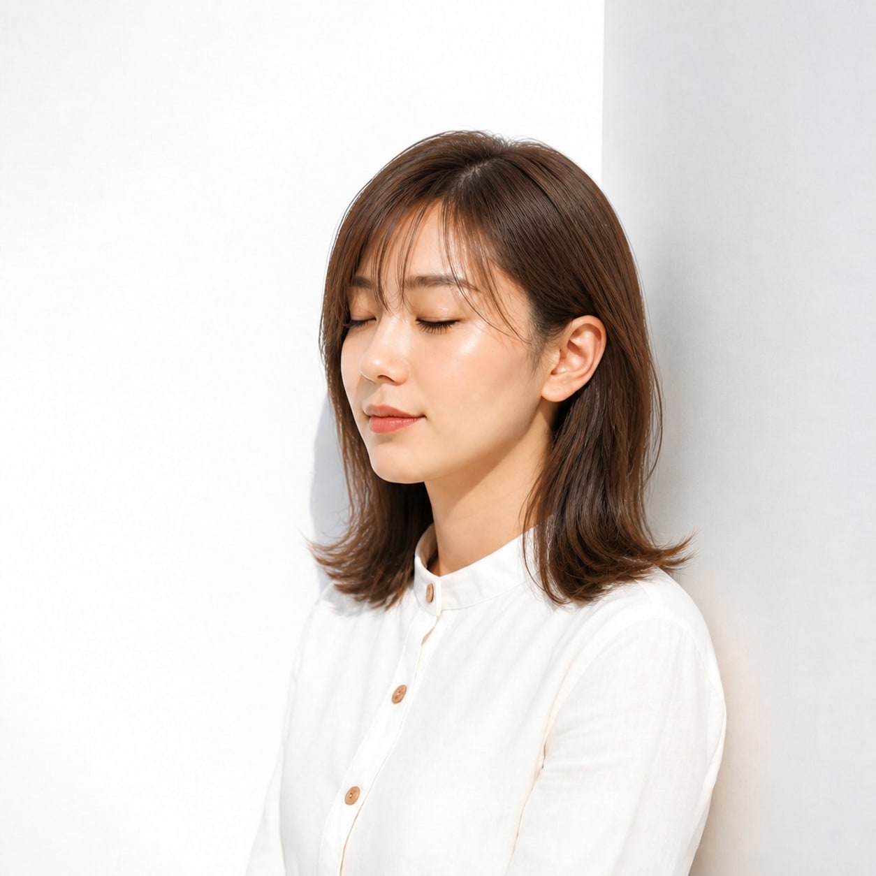 18. ヘーゼルブラウン × くびれボブ：首元を軽やかに