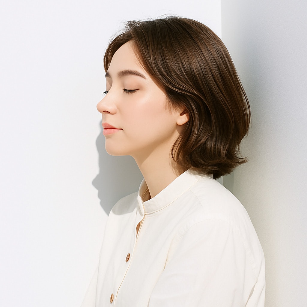 19. シフォンベージュ×エレガント：肌なじみの良さで垢抜けた印象に