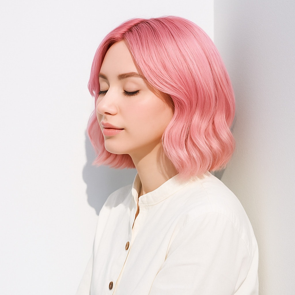 19. ホワイトピンク×ハイトーン：透ける色合いで肌を明るく