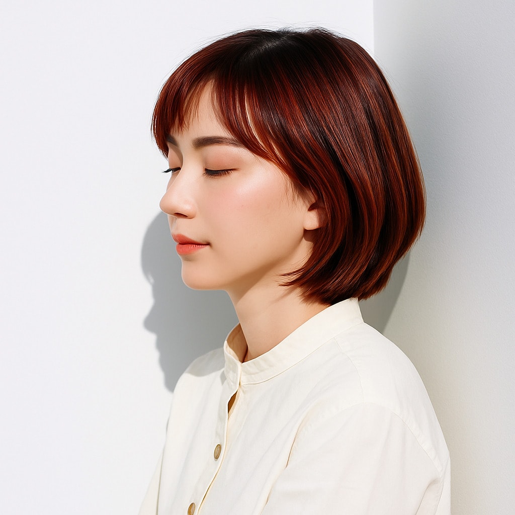 19. ローズピンク×ハイライト：大人可愛いを叶える華やかさ