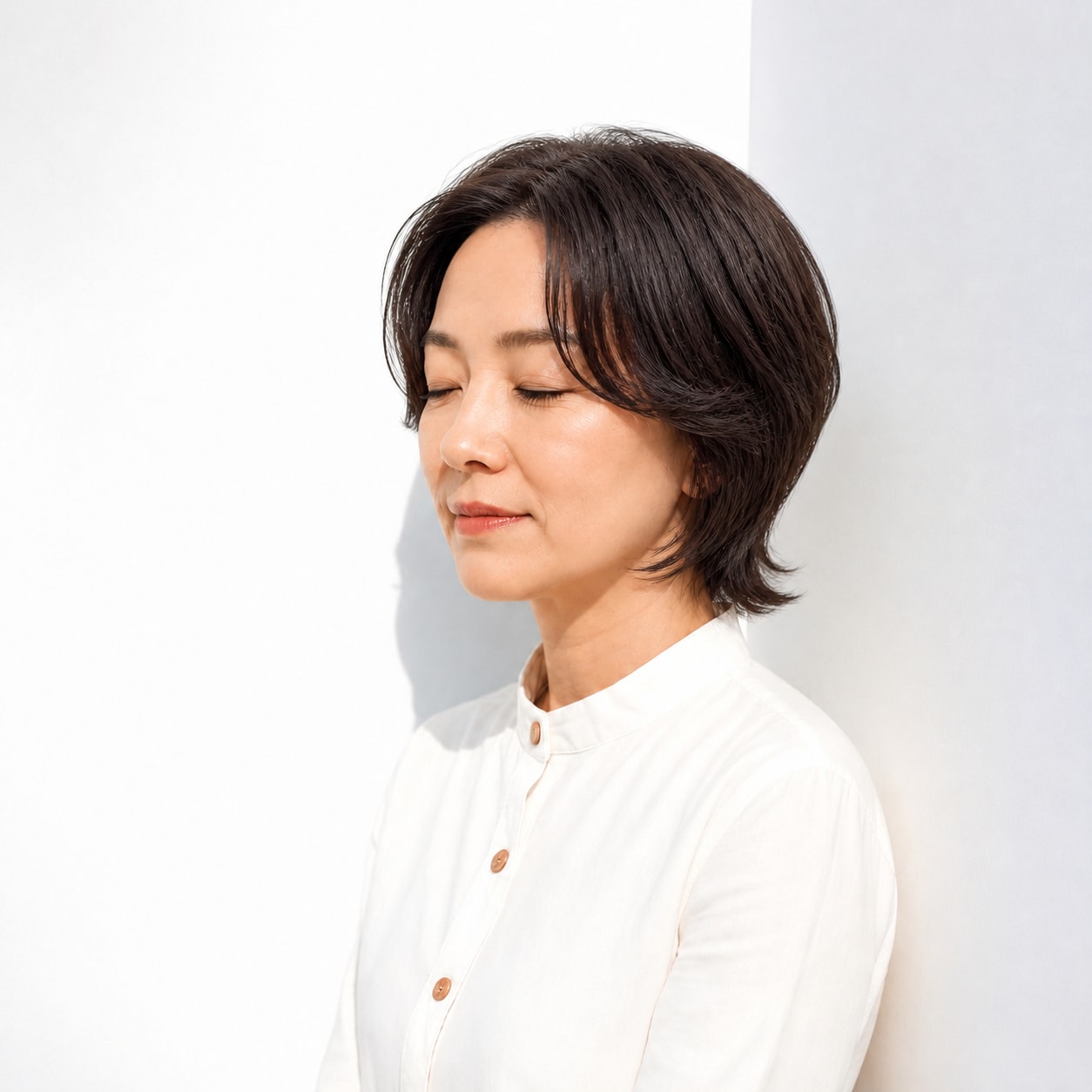 2. ウルフカット × ショート・ボブ × 長め前髪：すっきり大人っぽく