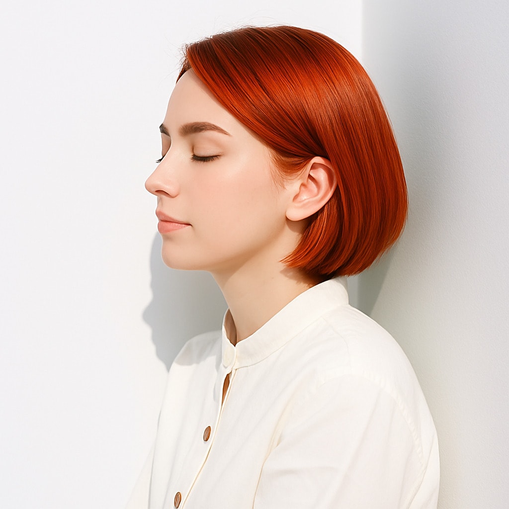 2. オレンジベージュ×明るめ：顔まわりを自然に明るく見せる色合い