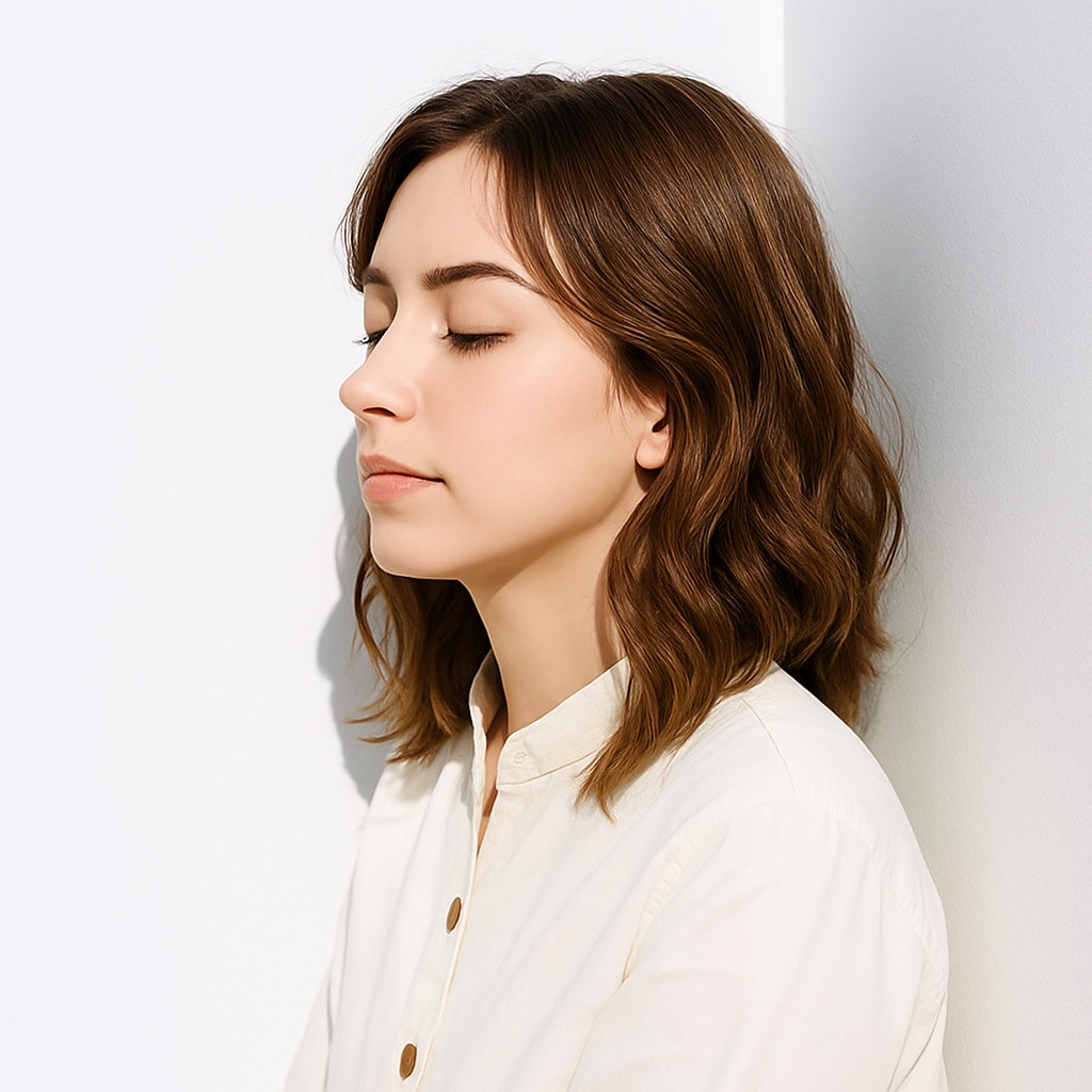 2. シフォンベージュ×ナチュラルウェーブ：ほどよい明るさの自然なスタイル