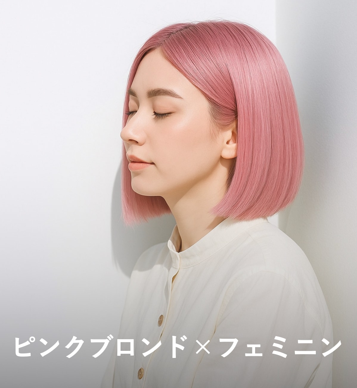 2. ピンクブロンド×フェミニン