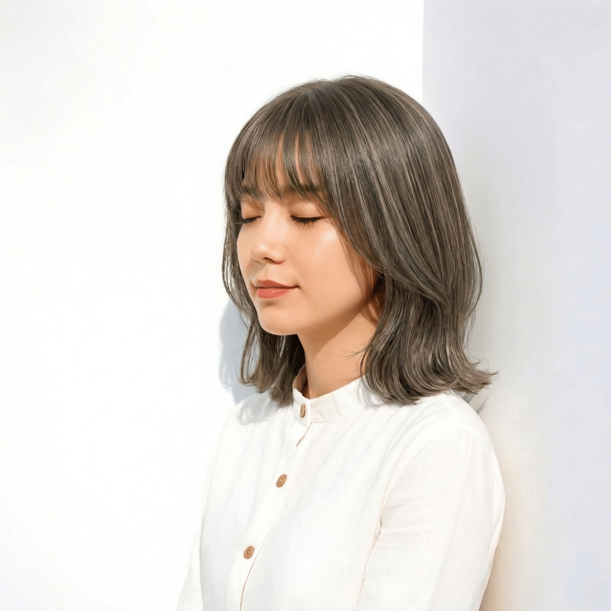 2. 明るさの差をつけた髪色で立体感を出す