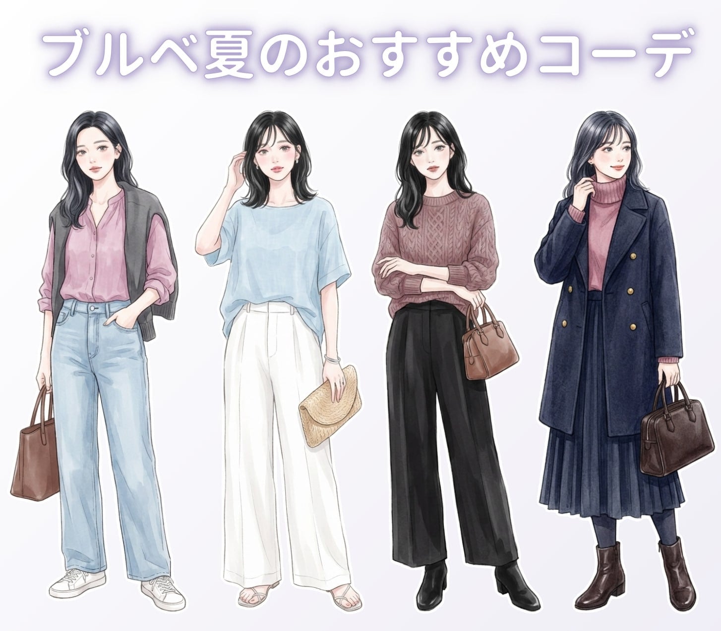 ブルベ夏のおすすめコーディネート