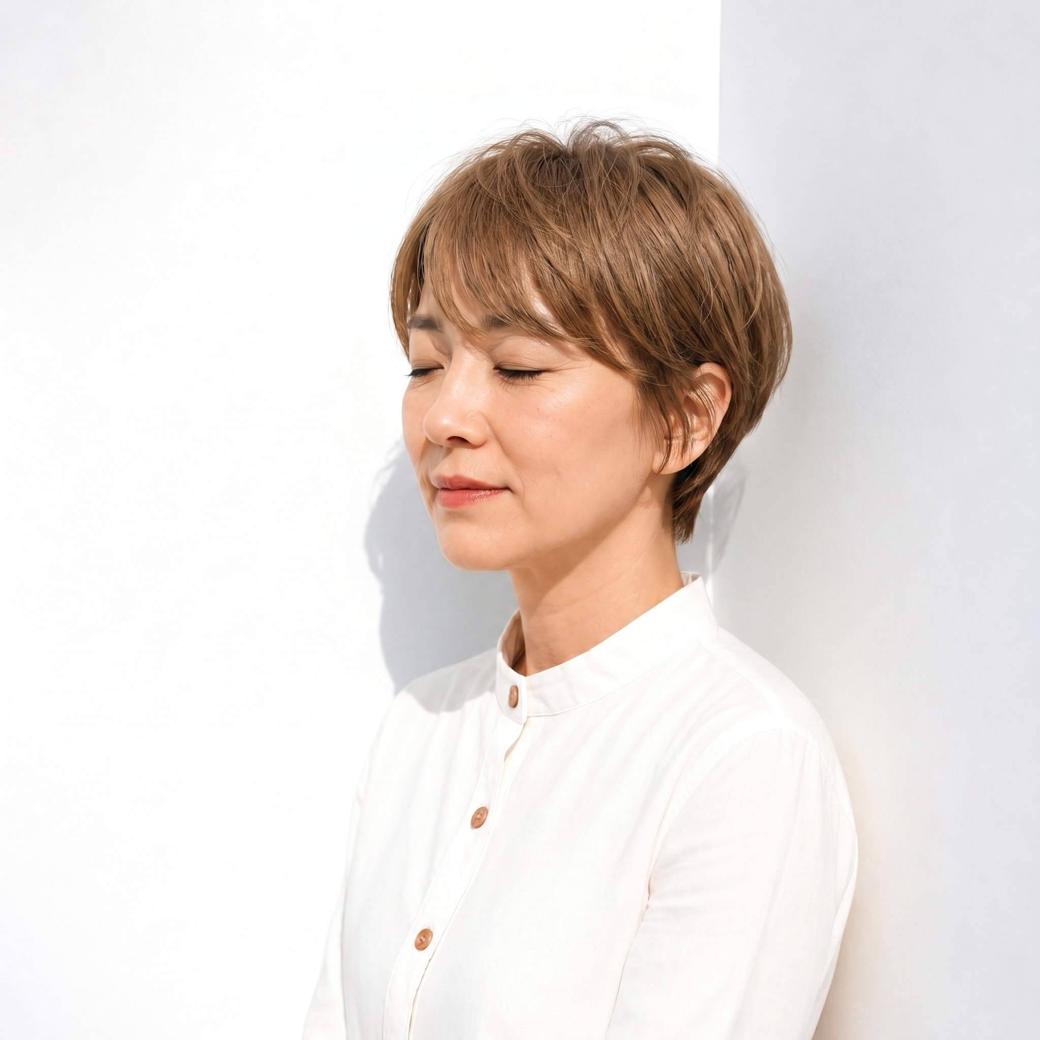 20. ふんわり感スタイル：甘さ控えめな大人っぽいショートスタイル