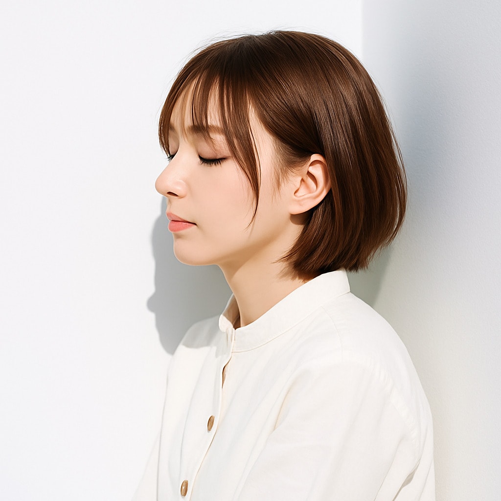 20. ショコラベージュ×ナチュラルかわいい：自然体で洗練された印象を演出