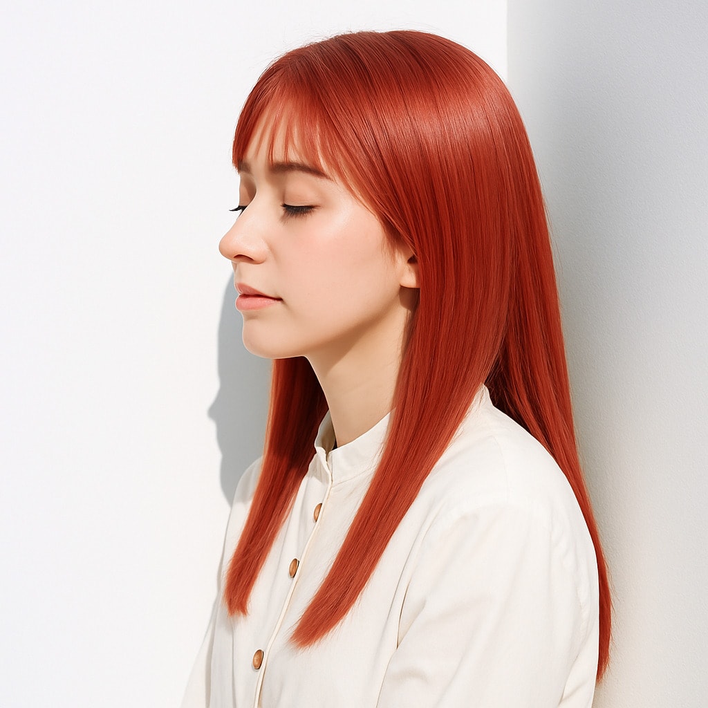 20. ピンクオレンジ×透明感：光を受けてふんわり華やか