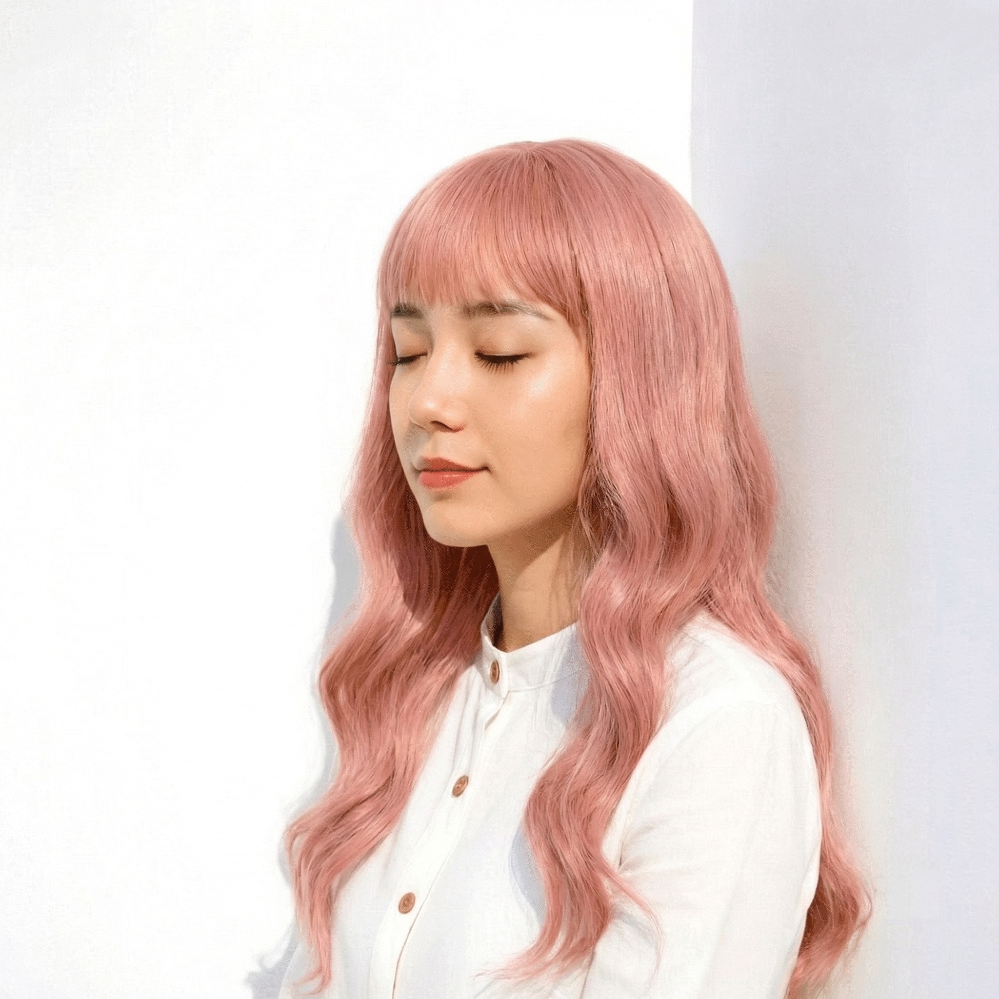 20._ハイトーンロング_明るめピンクベージュ