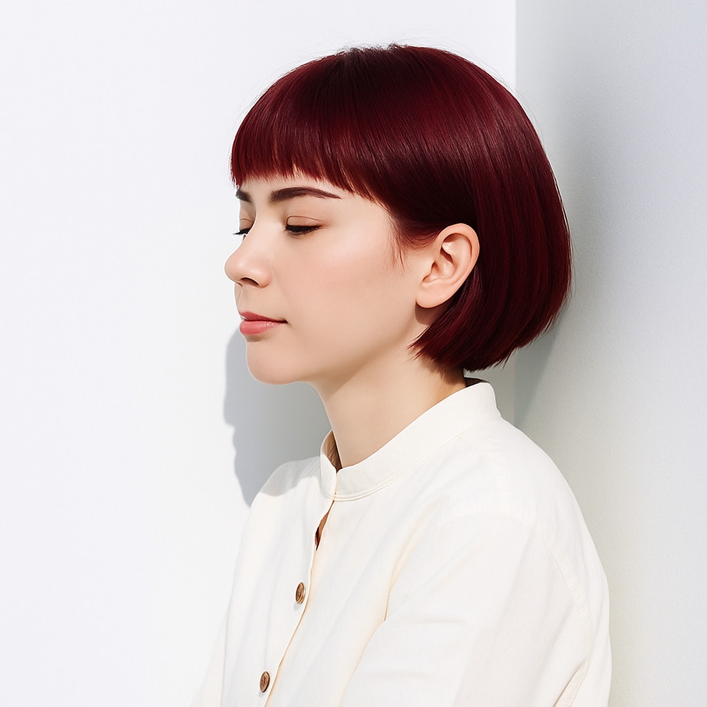 21. カシスピンク×暗め：ほどよい透け感と深みのある色合い