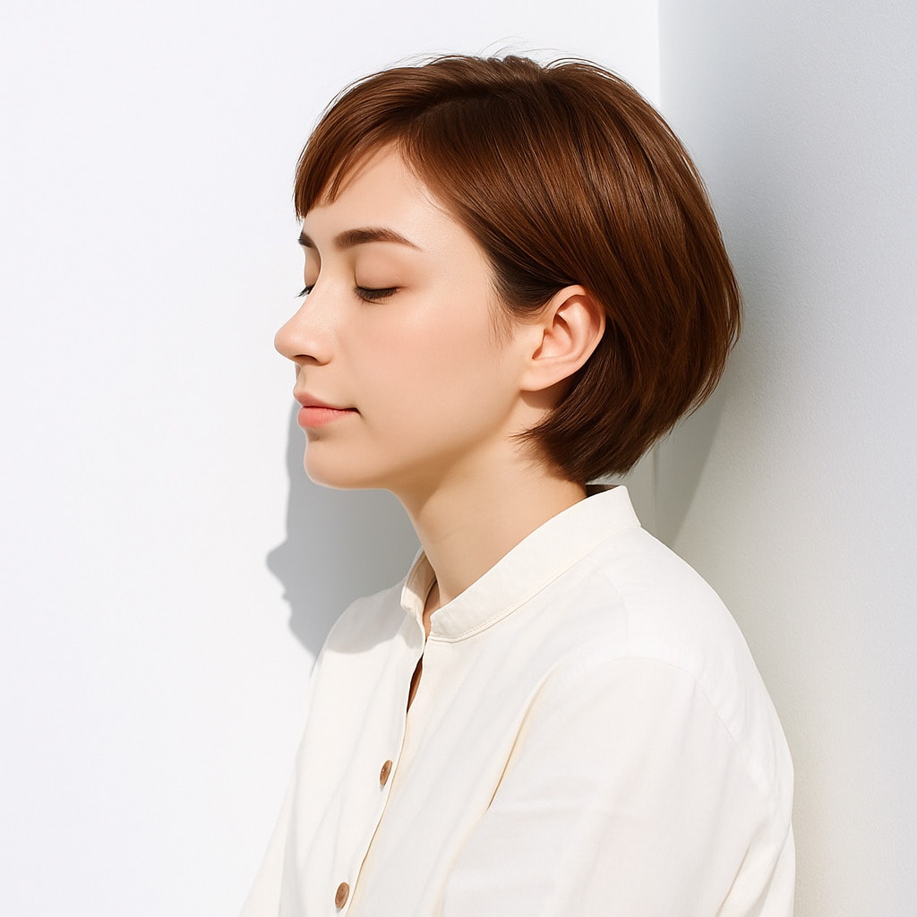 21. ショコラベージュ×明るめ：光を受けて上品に輝く色み