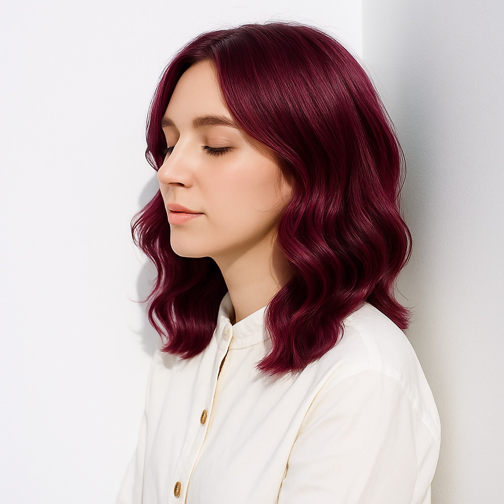 22. カシスピンク×上品：控えめな華やかさで知的な印象