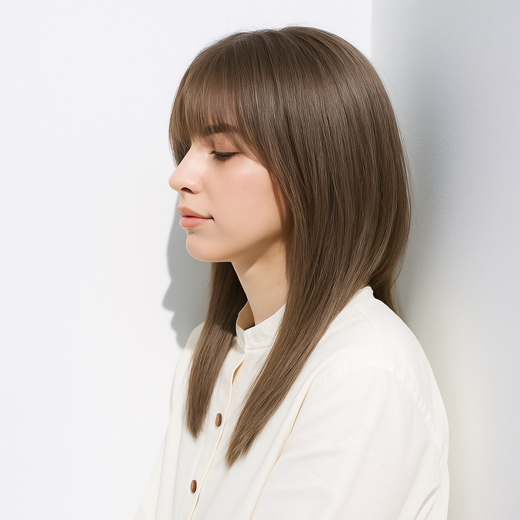 22. シフォンベージュ×くすみ感：アッシュブラウンの独特な色みがおしゃれ