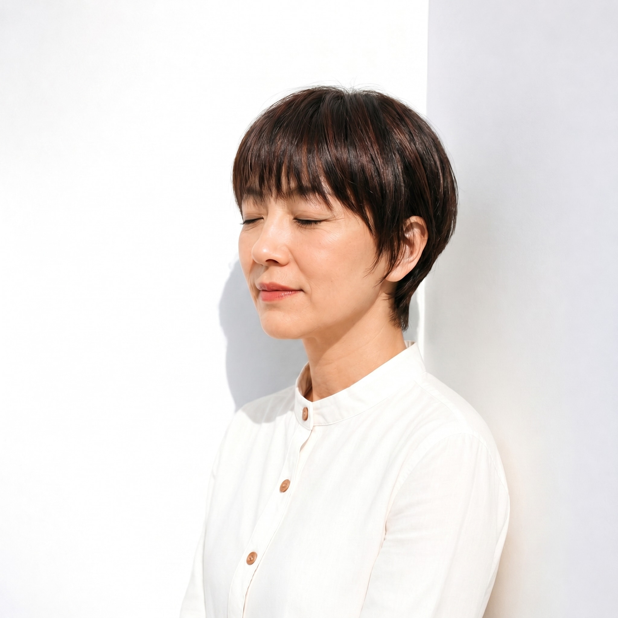 22. ツヤ感ショート：柔らかさを残した凛とした印象の髪型