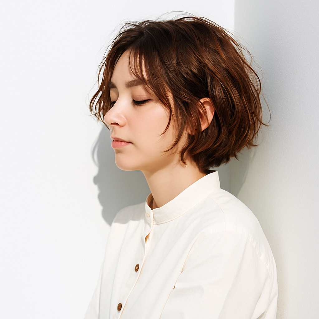 23. ショコラベージュ×エアリー：空気を含んだような軽やかな束感で魅力を引き出す