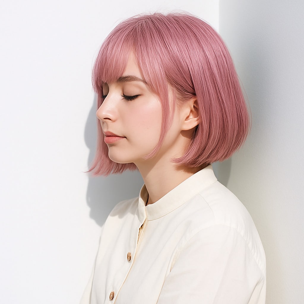 24. ホワイトピンク×モード：可愛さとモード感を両立する魅力