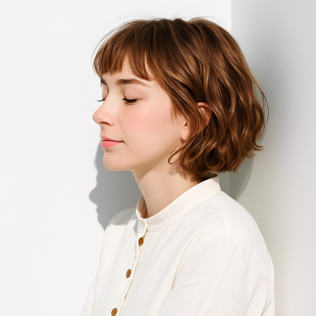 25. オレンジベージュ×ふんわり：肌になじみ、こなれ感を演出