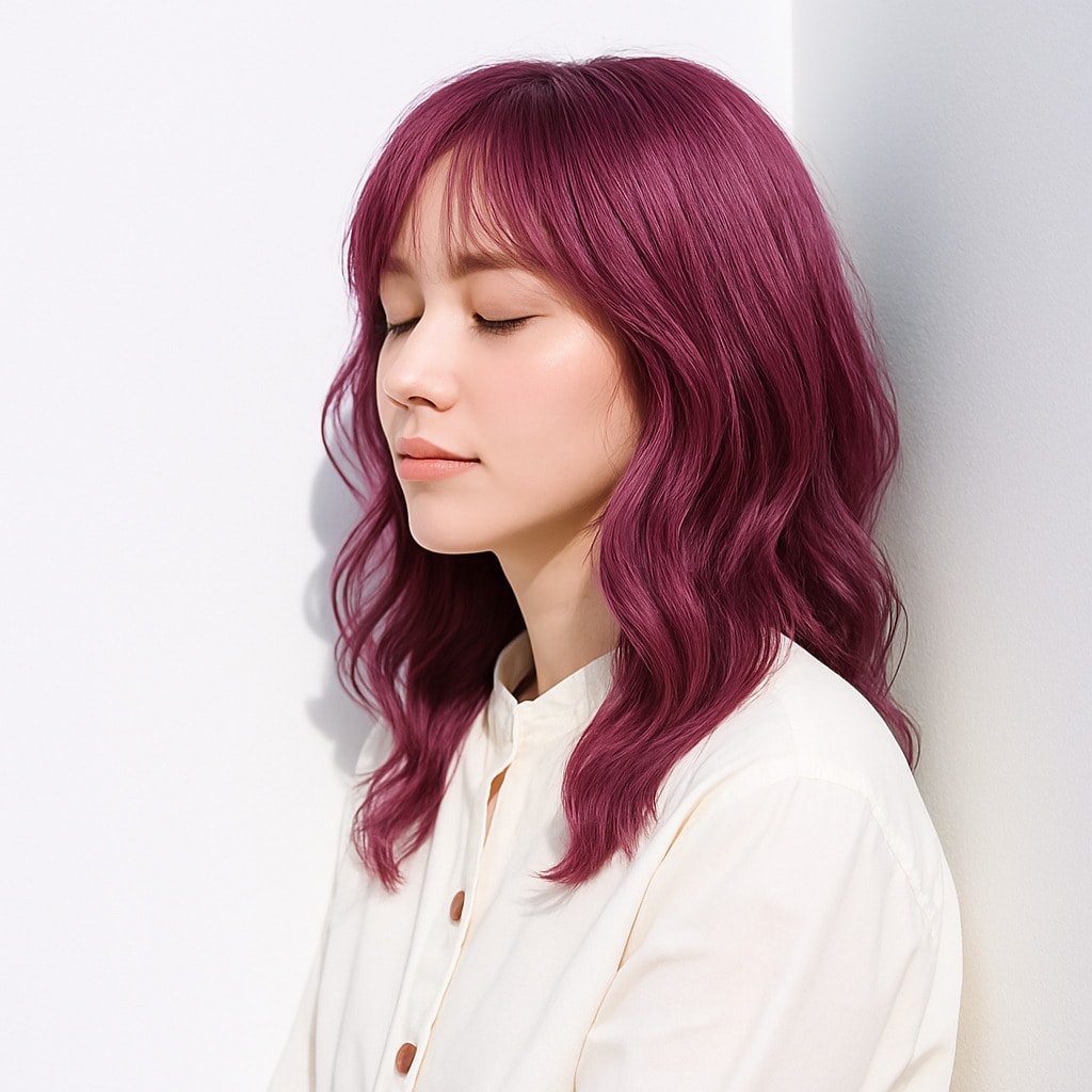 25. ピンクパープル×フェミニン：大人かわいいムードをプラスして