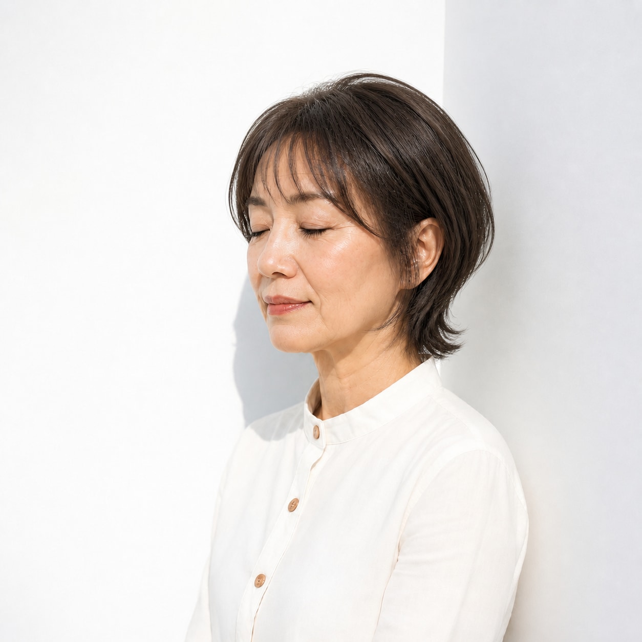 25. ボブ × 透けバング：顔まわりを軽やかに