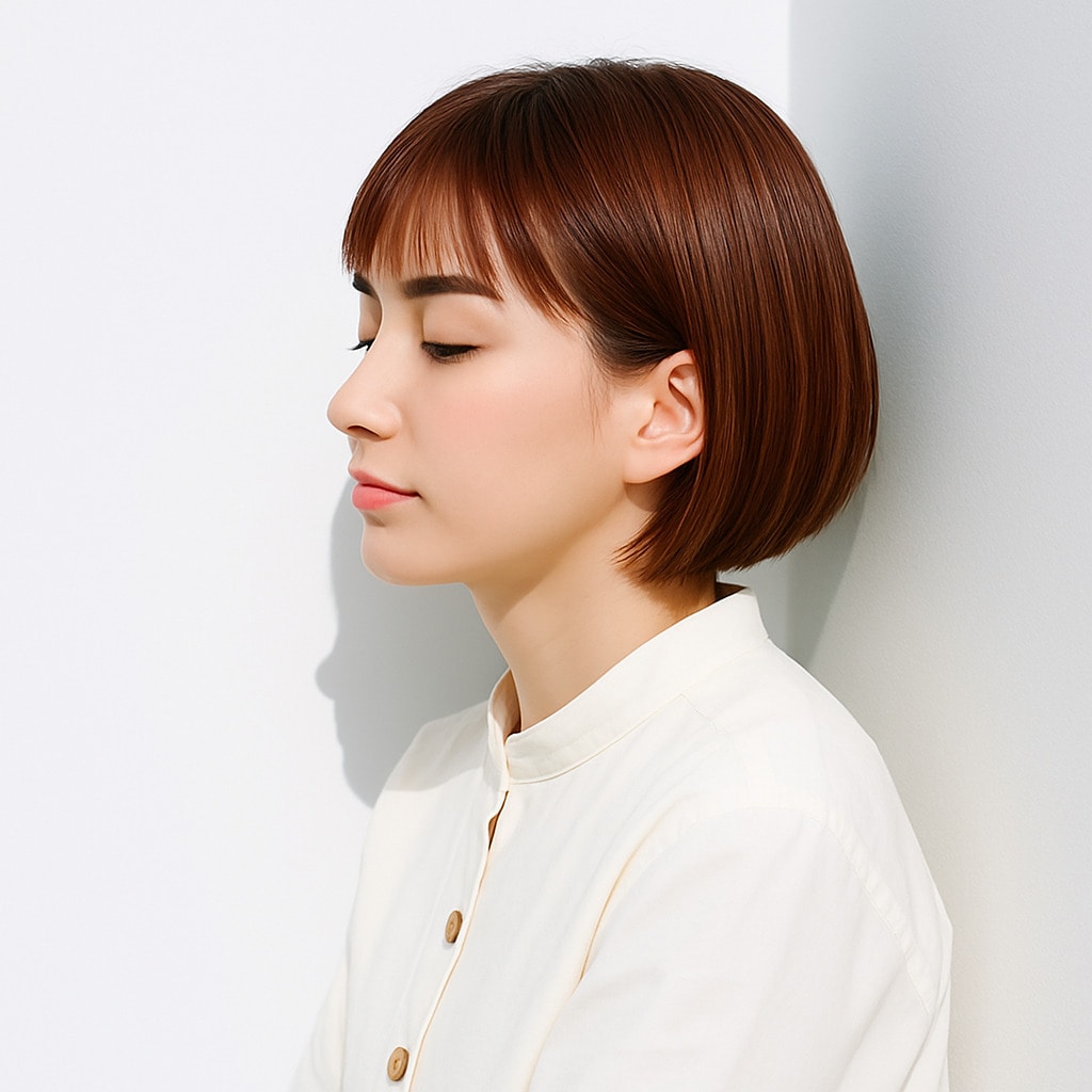 26. オレンジベージュ×軽やか：均一なツヤが落ち着いた雰囲気を演出