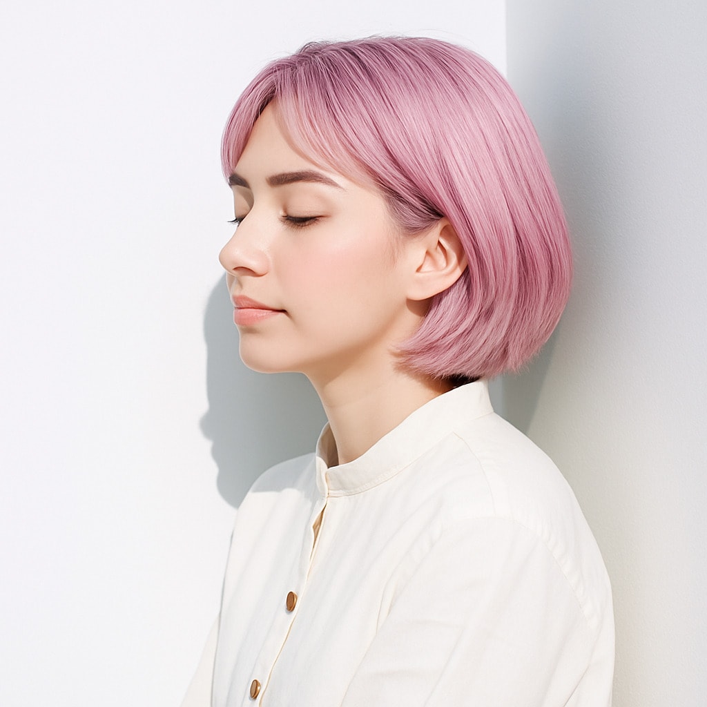 28. ホワイトピンク×ハイトーン：大人っぽくも可愛い透け感