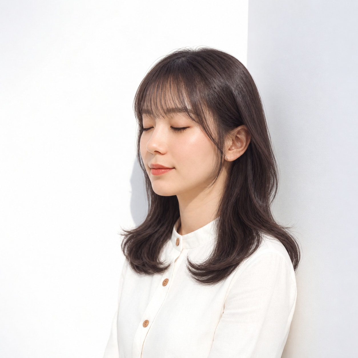3. アイドル前髪 × 重めバング：目元の印象がはっきりし、前髪を主役にできます