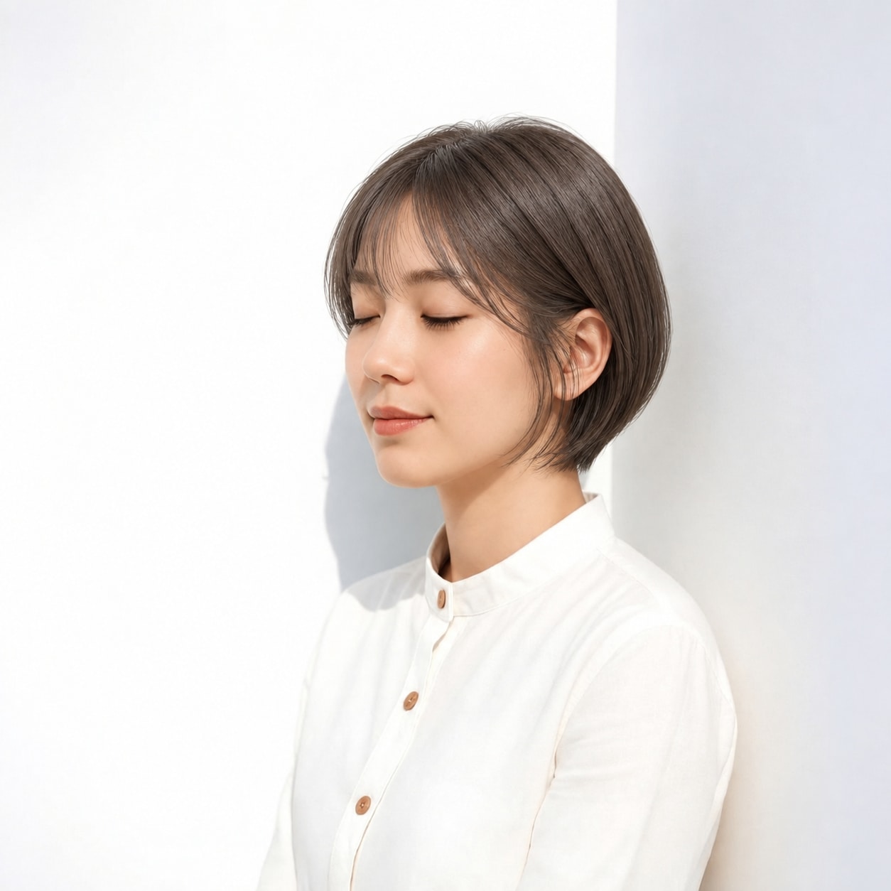 3. グラデーションボブ × 長め前髪：縦の線が生まれ、甘さを抑えたボブに仕上がります
