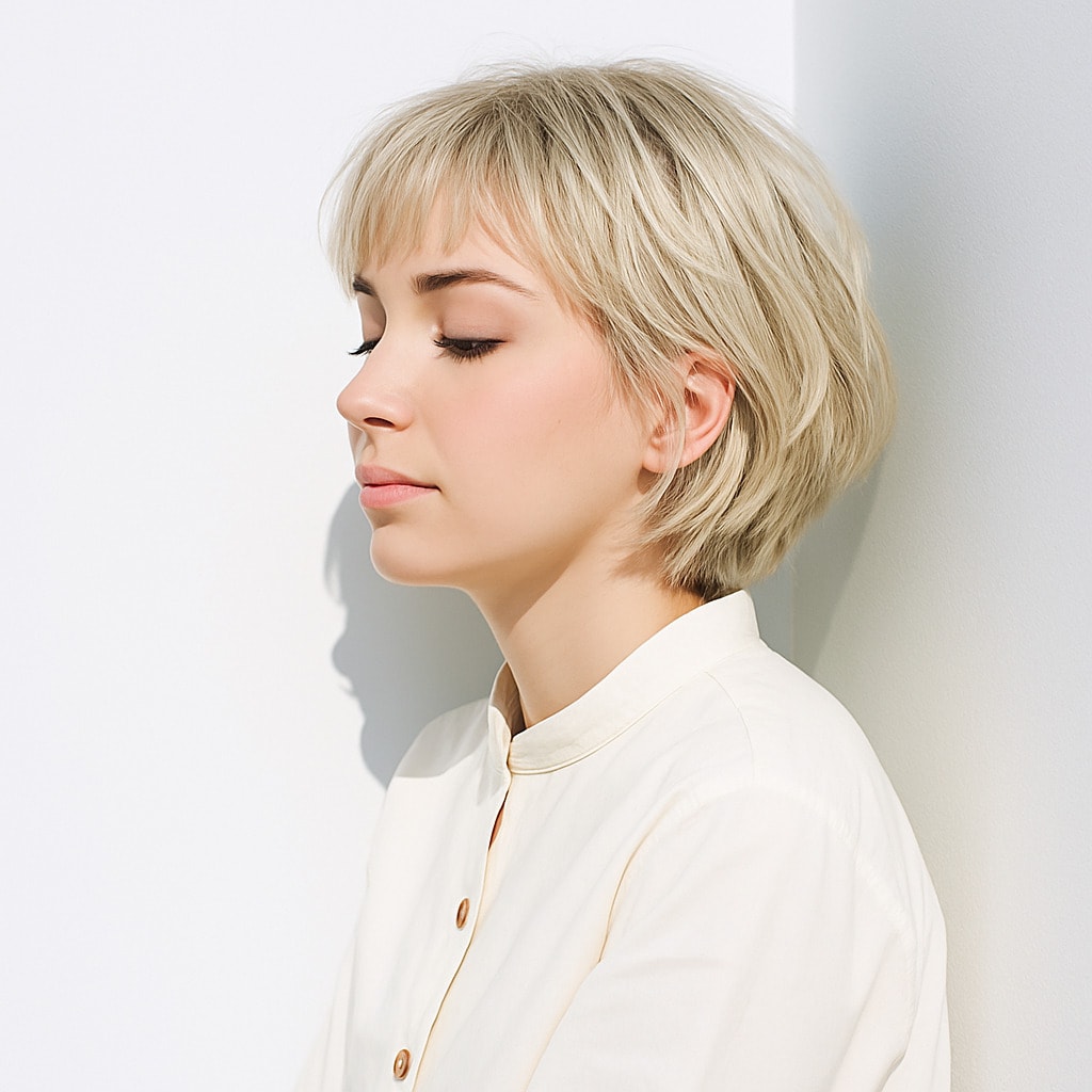 3. ゴールドベージュ×ブロンド：超ハイトーンの透け感たっぷりのヘアカラー