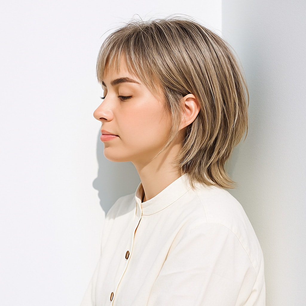 3. シルバーベージュ×柔らかさ：陰影が生む優しい動き