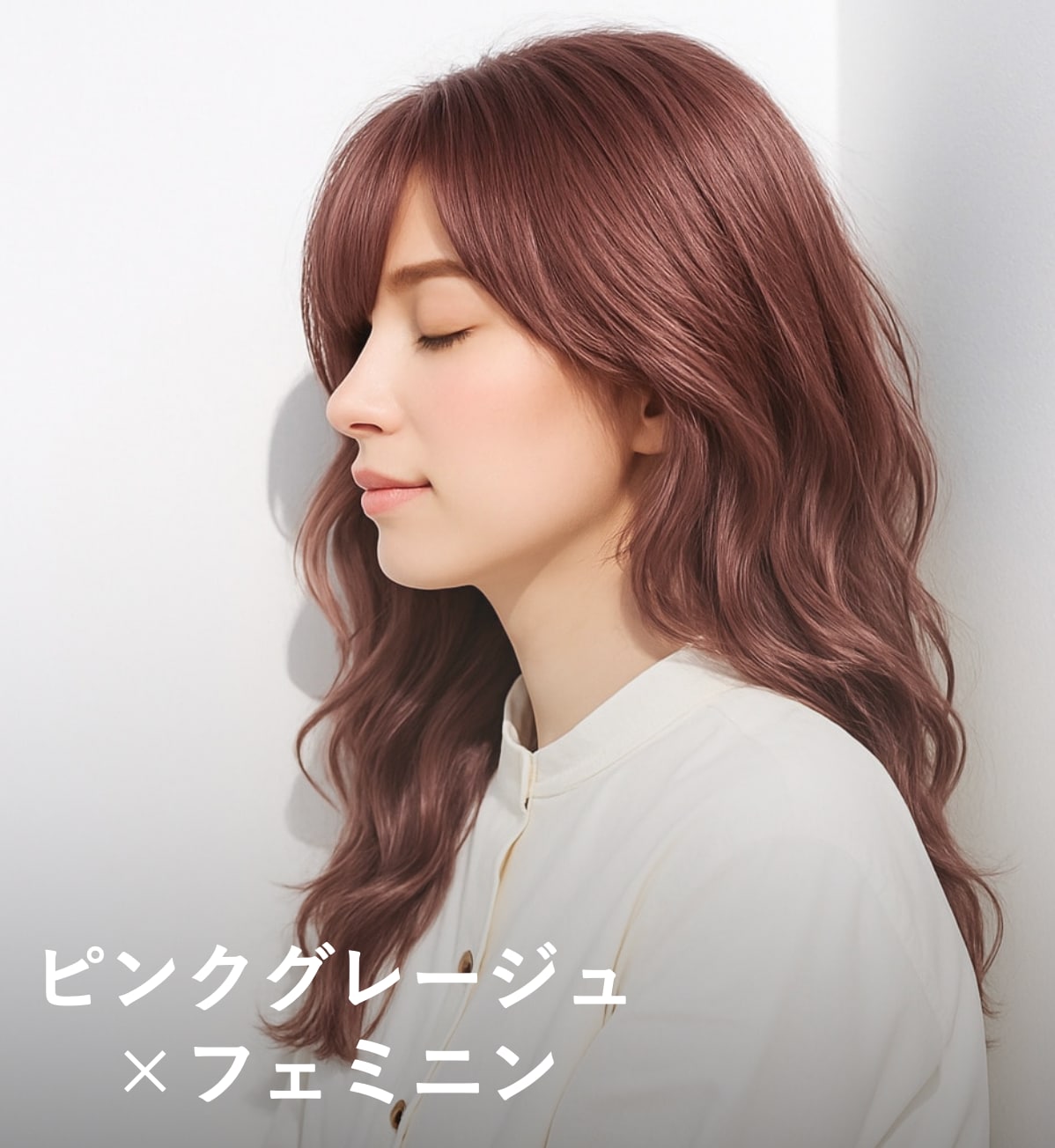 3. ピンクグレージュ×フェミニン