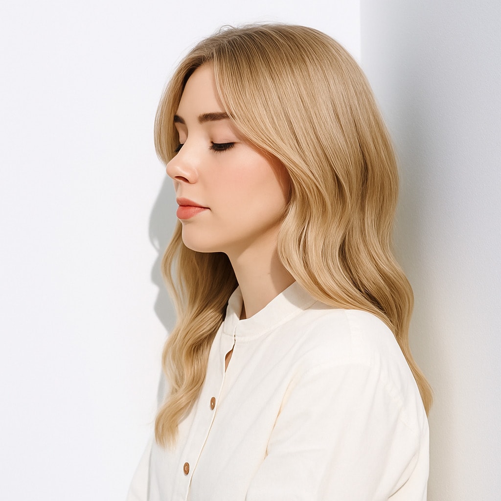 3. ブロンドベージュ×ロング：外国人風のおしゃれな金髪スタイル