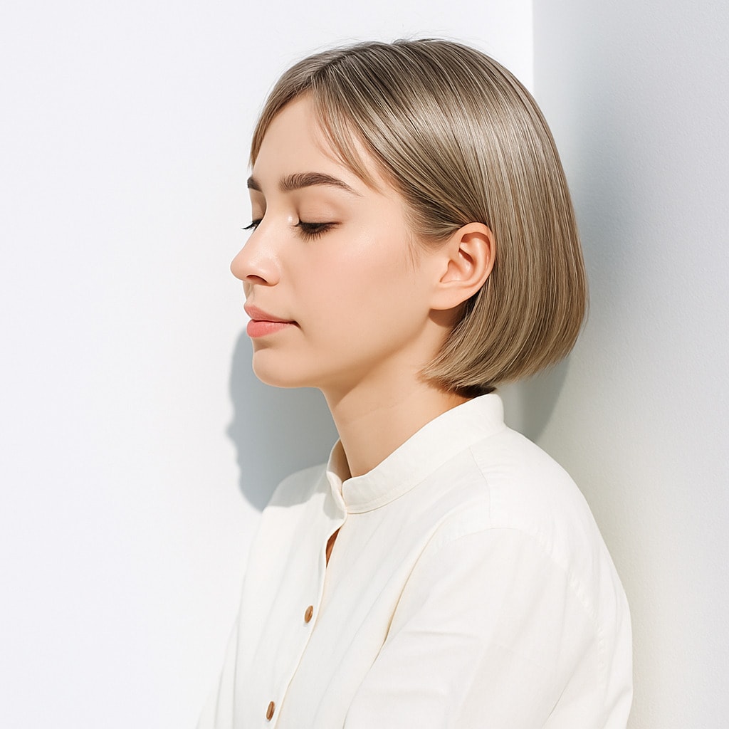 3. プラチナブロンド×バレイヤージュ：グラデーションになったおしゃれスタイル