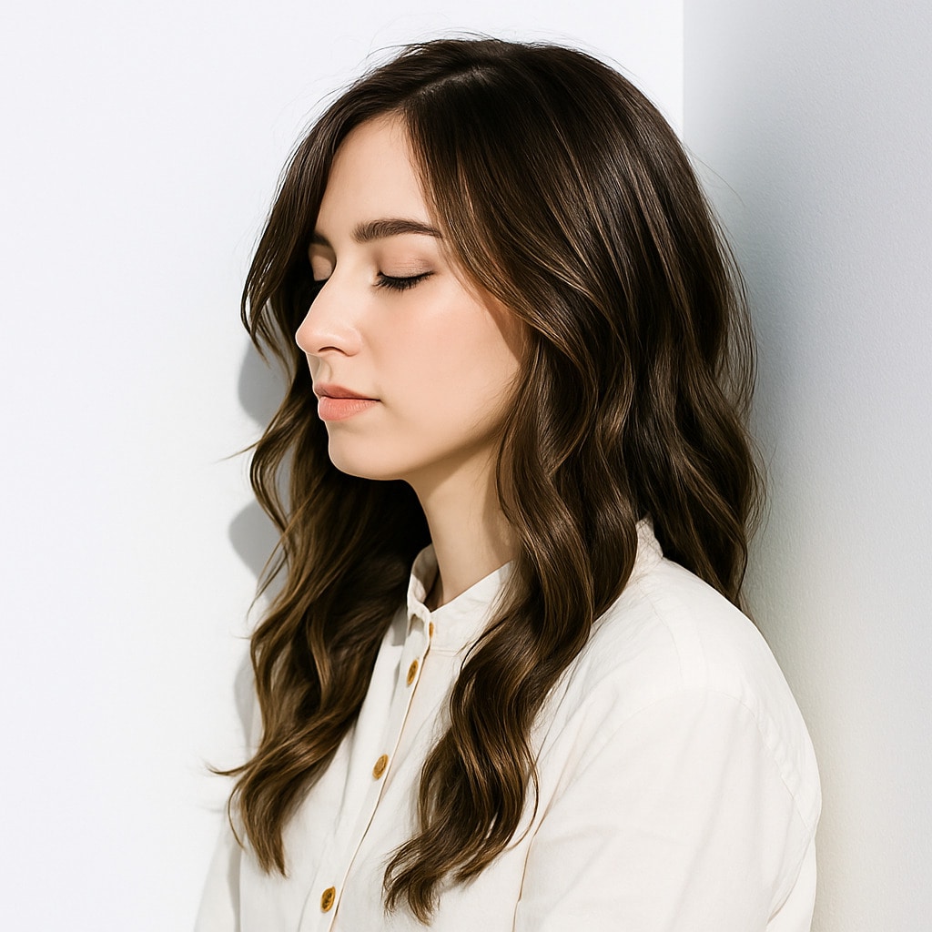 3. フォギーベージュ×ツヤ感：自然な光沢で垢抜けた雰囲気を