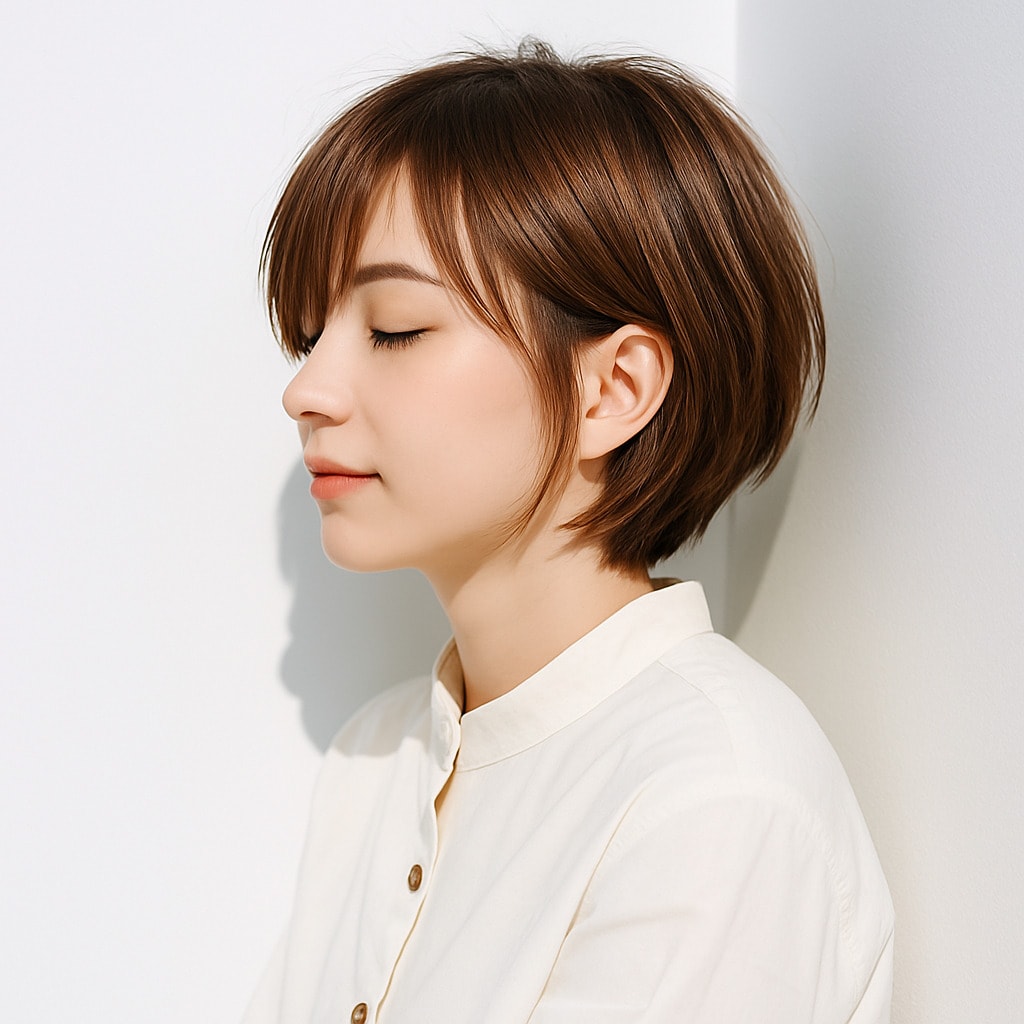 3. モカベージュ×ツヤ感：さらりとした光沢で魅力アップ