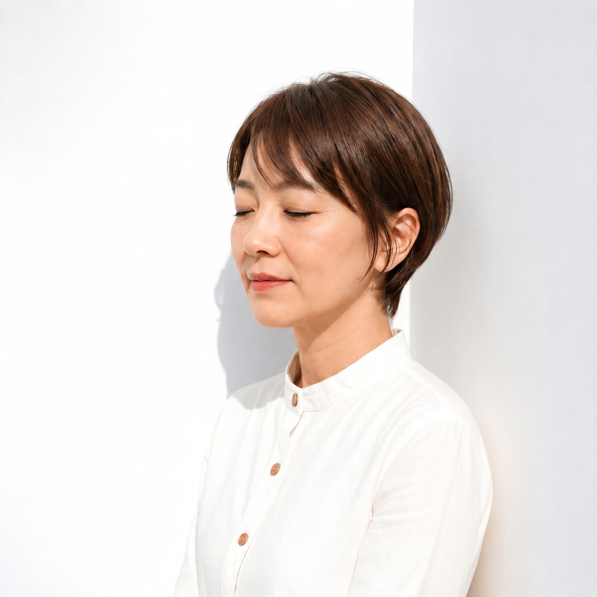 31. くびれ大人ショート：モカブラウンで甘さ控えめの凛とした印象