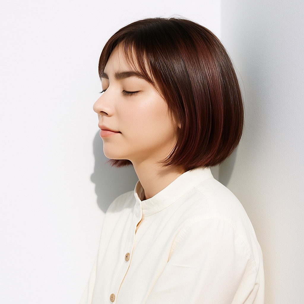 4. カシスピンク×暗め：ツヤと赤みで上品に輝く