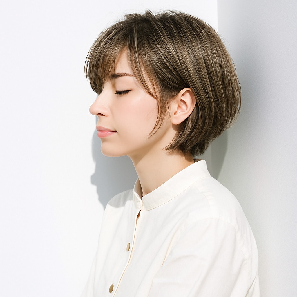 4. カーキベージュ×明るめ：オリーブのニュアンスで赤みを抑えた軽やかさ