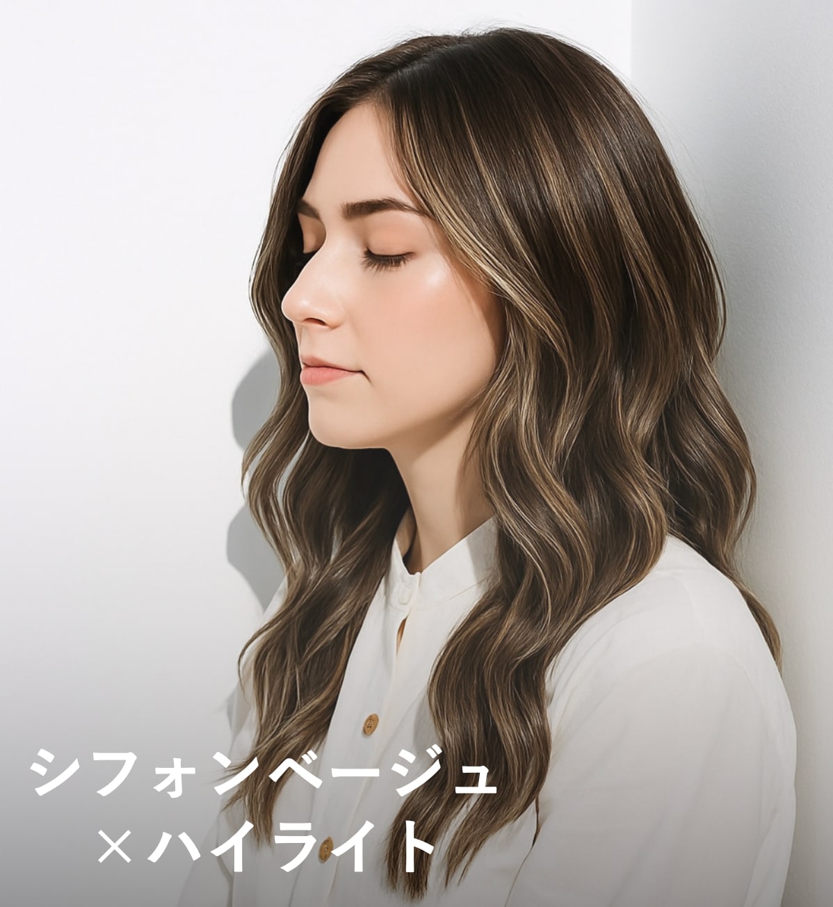 4. シフォンベージュ×ハイライト