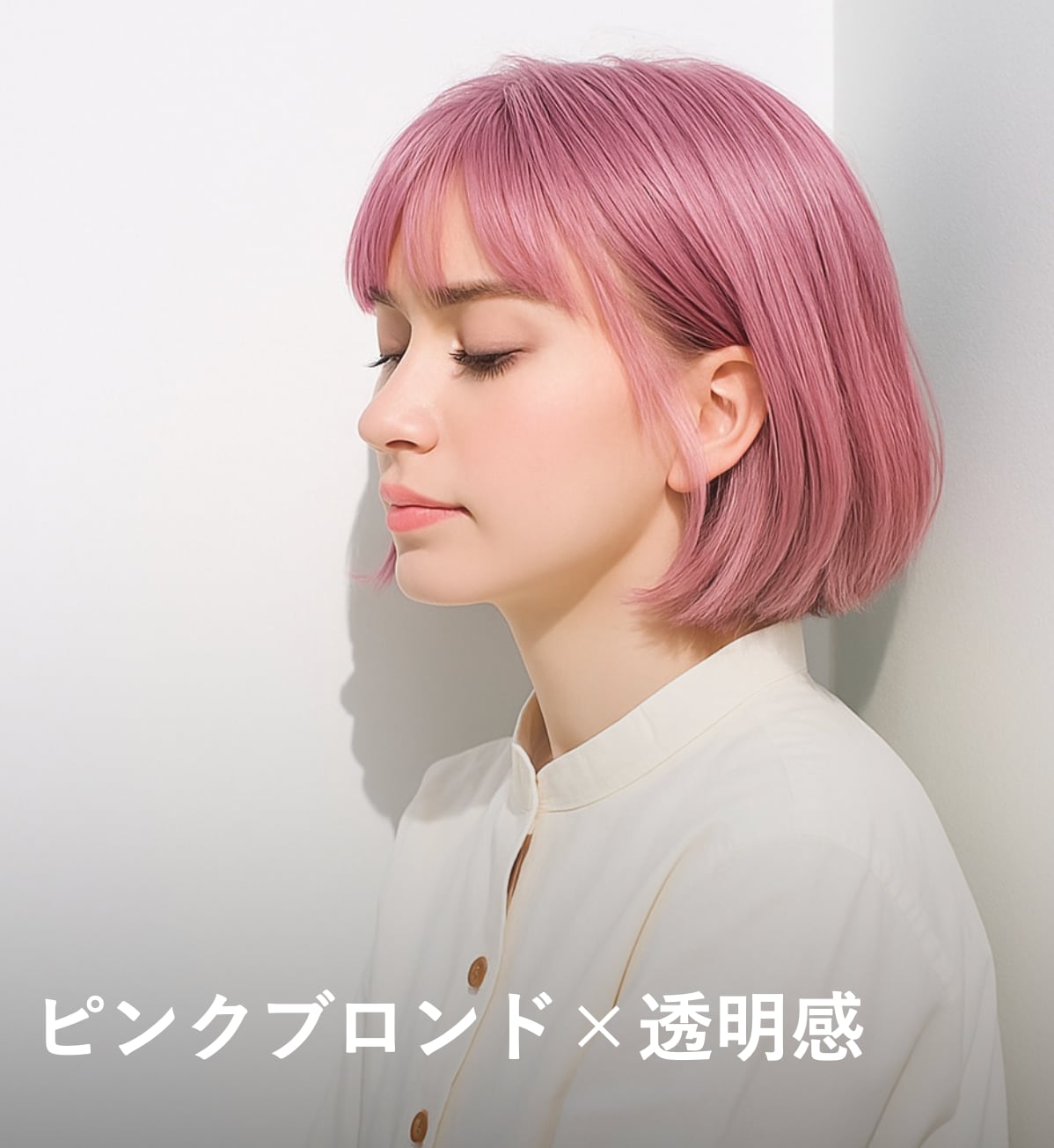 4. ピンクブロンド×透明感
