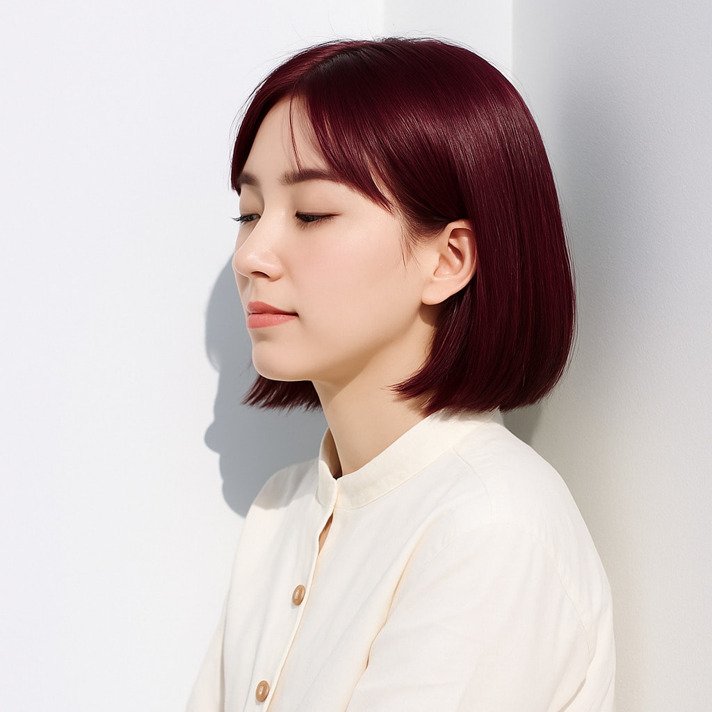 4. ピンクレッド×ブリーチなし：深みと透明感で肌を美しく見せる