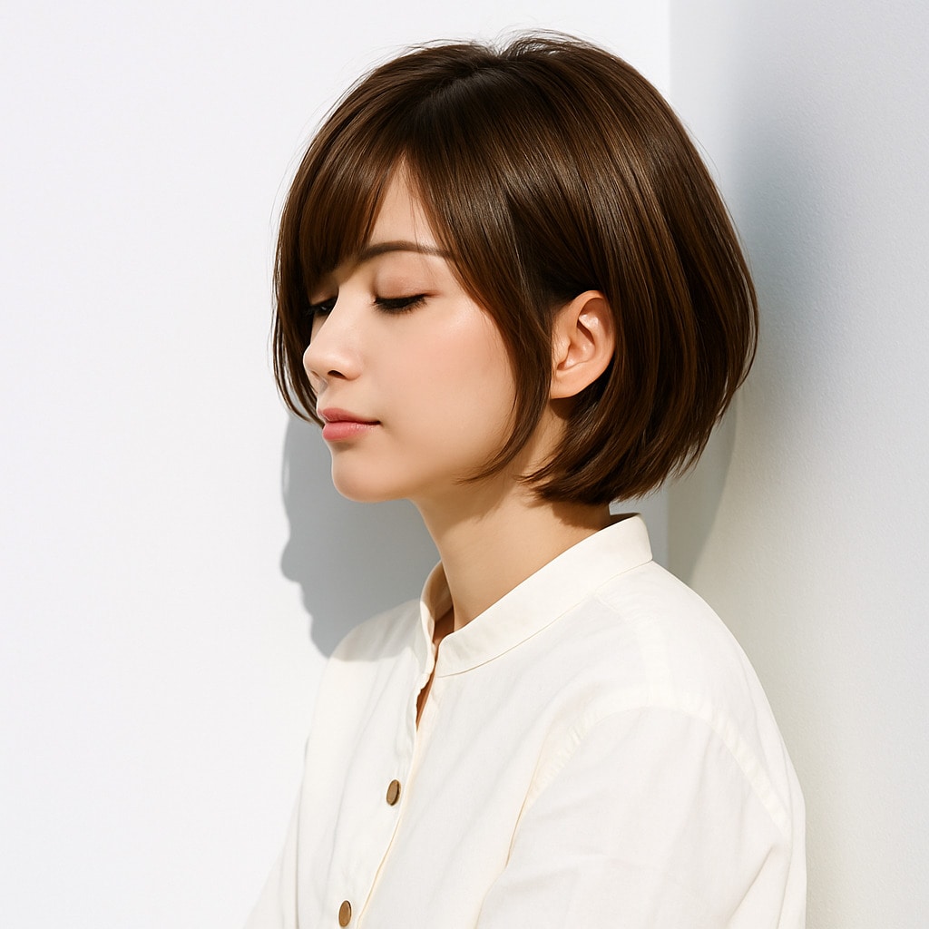 4. フォギーベージュ×ブリーチなし：自然なこなれ感で大人の魅力を引き出す