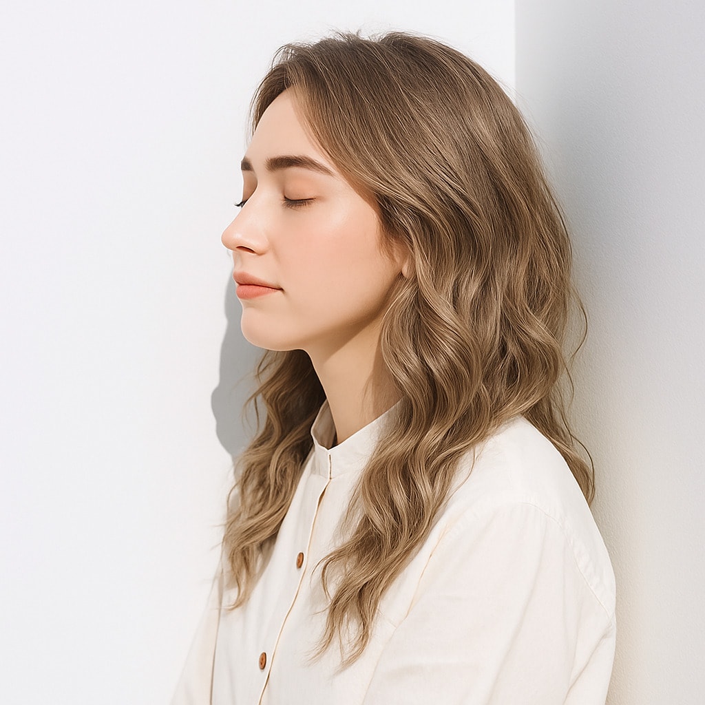 4. ミルキーベージュ×S字ウェーブ：動くたびに軽やかさを纏うスタイル