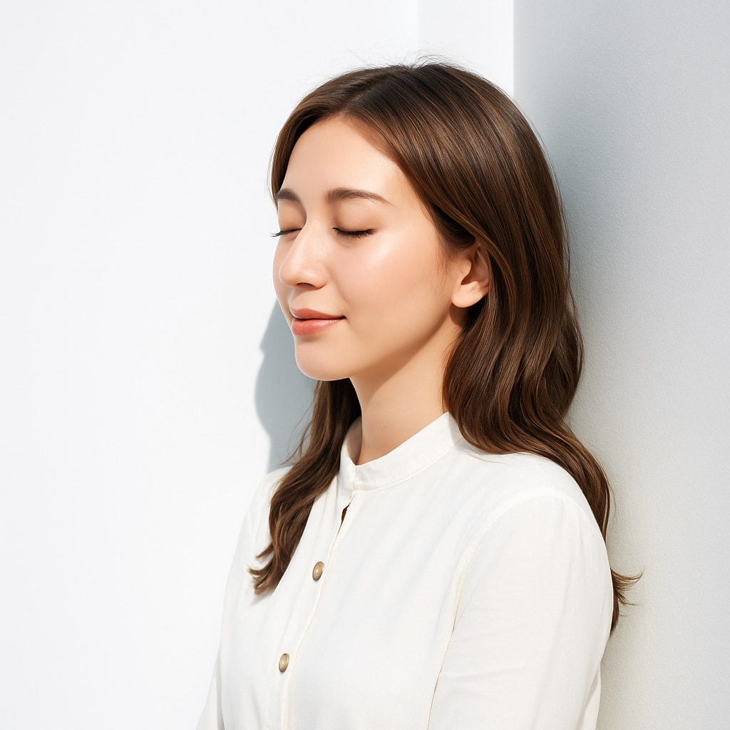 2. ブリーチなしハイライト×ロングウェーブ：暗めベースでも自然に垢抜ける上品ヘア