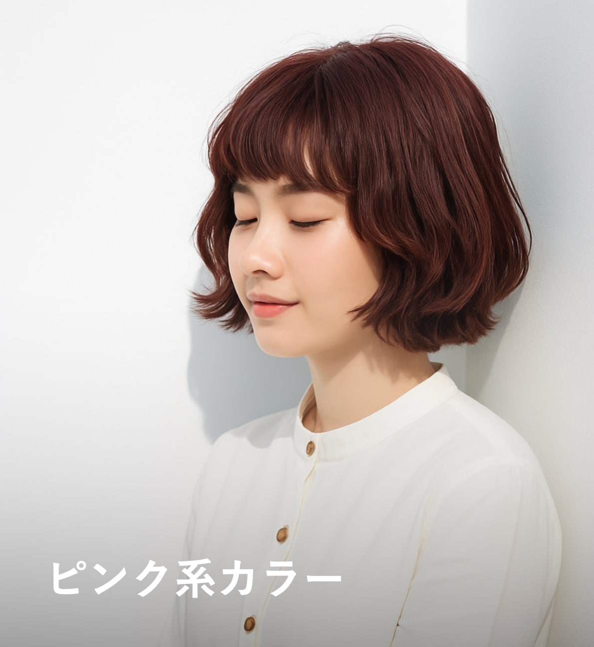 40代向け人気ヘアカラー7. ピンク系カラー