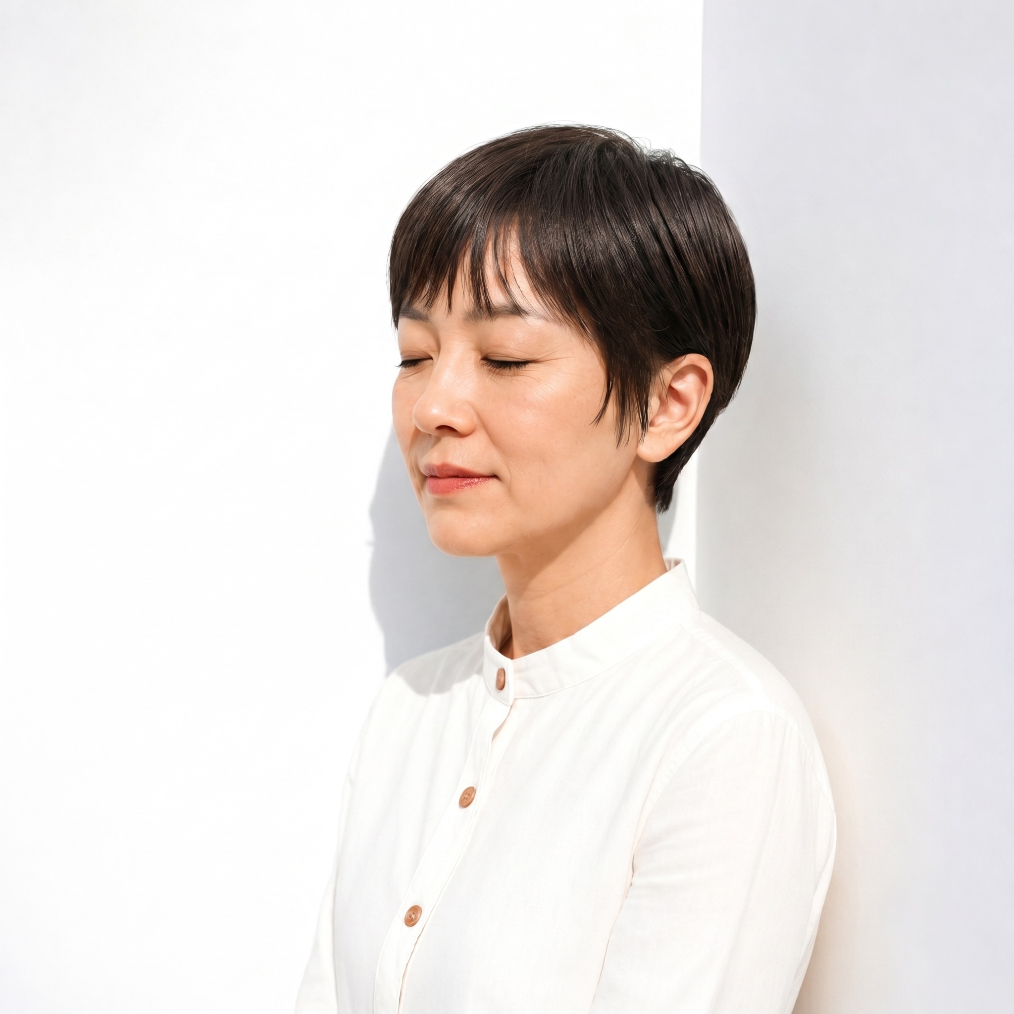 5. コンパクトショート：襟足すっきりで上品に見せるスタイル
