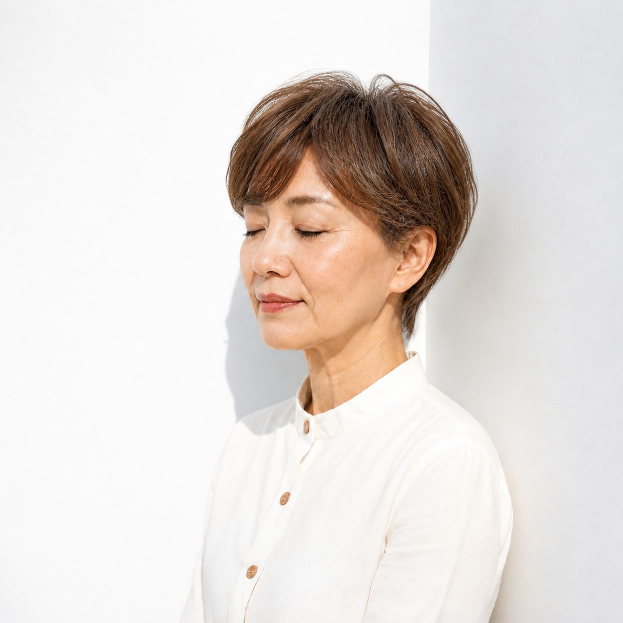 5. ショートカット × ライトブラウン：明るく軽やかに