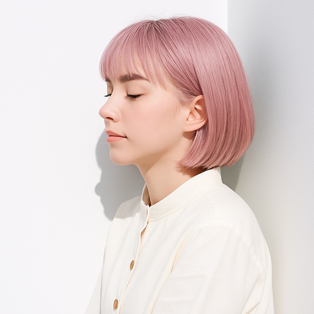 5. ピンクブロンド×透明感：顔まわりを明るく彩るやわらかさ