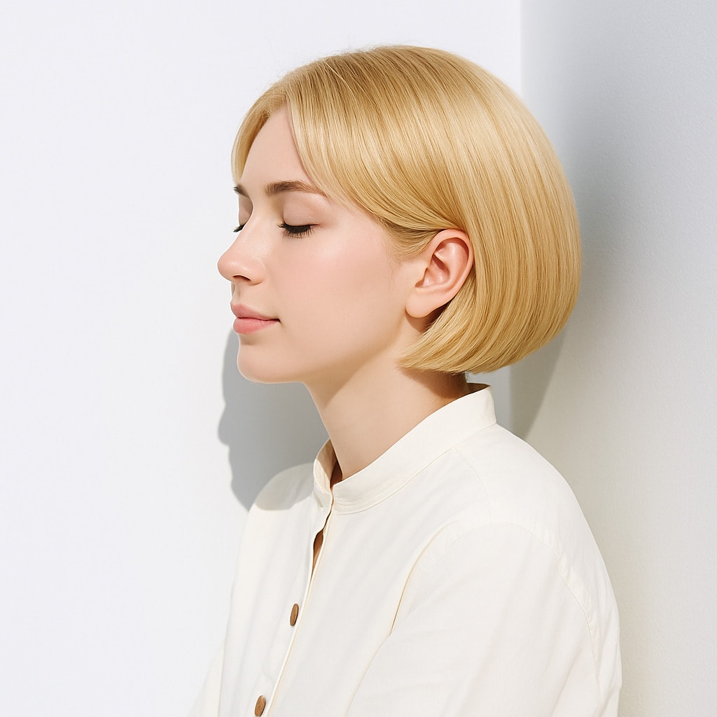 5. プラチナブロンド×外国人風：元の黒髪を感じさせない透明感が美しい